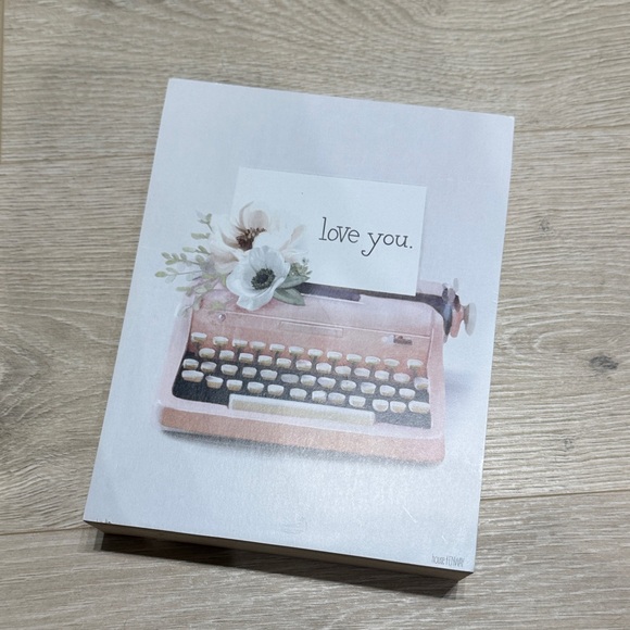 Hobby Lobby Other - Vintage Style Pink Typewriter Wooden Art Print